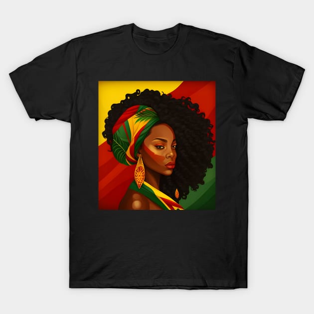 Black History Month Black Pride Distressed Design T-Shirt T-Shirt by Karin Wright